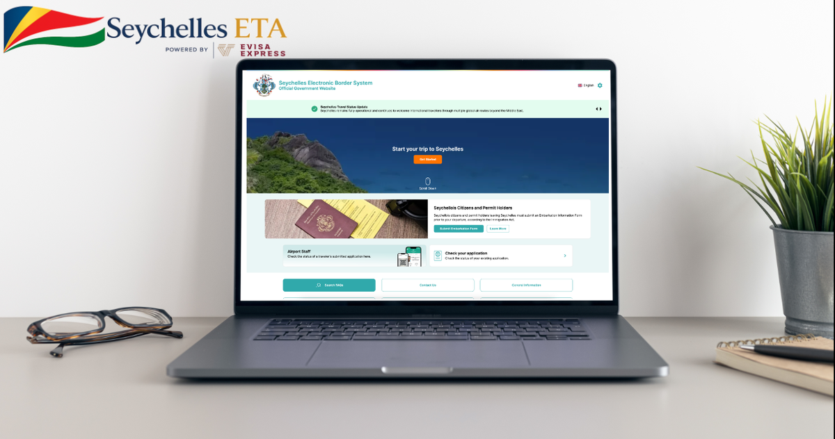 Portail ETA Seychelles — interface de demande en ligne