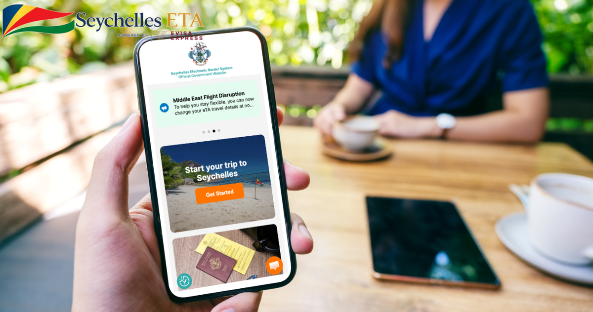 Demande ETA Seychelles sur mobile